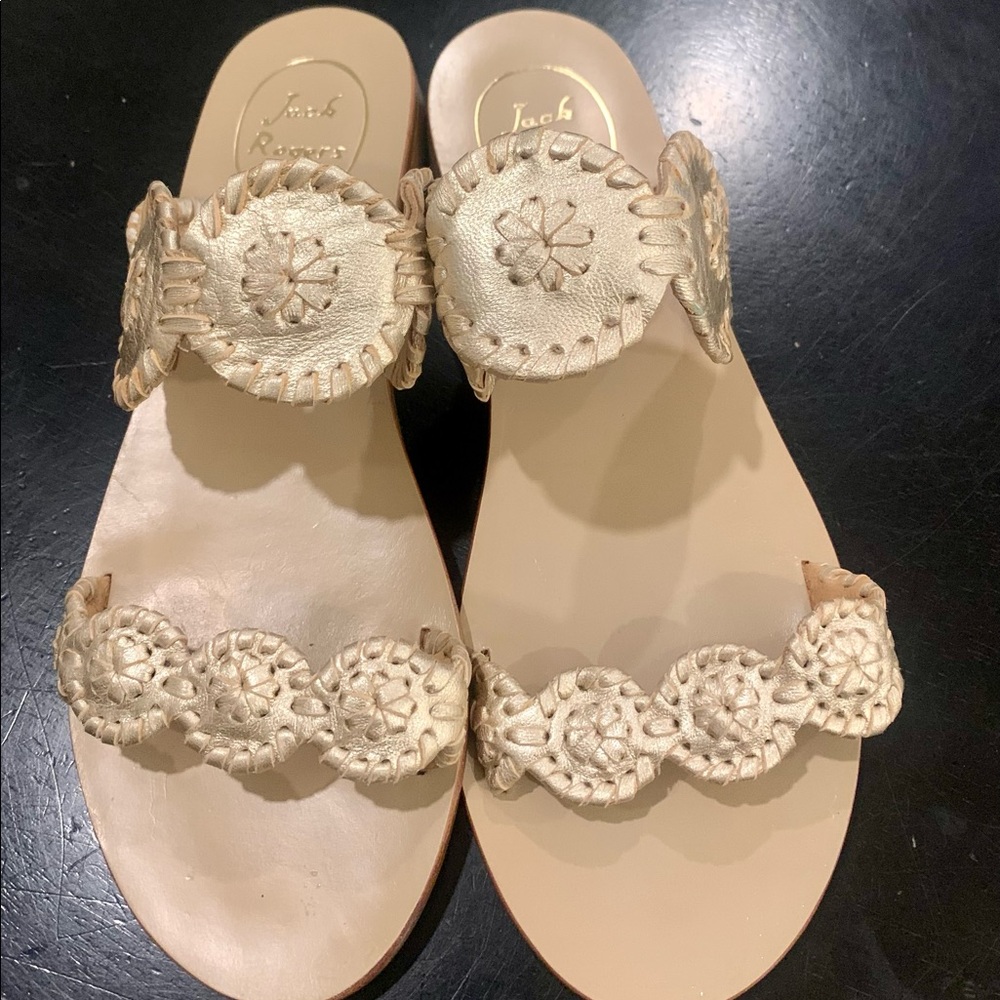 Jack Rogers Gold flat sandal
